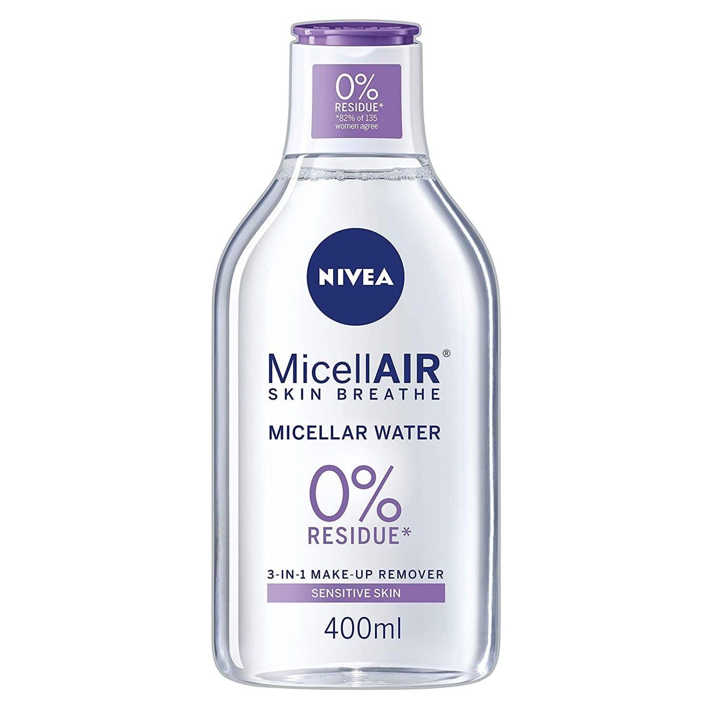 Nivea Micellar Water 400 ml Sensitive Skin 3-in-1 Care Cleanser for Face and Eyes