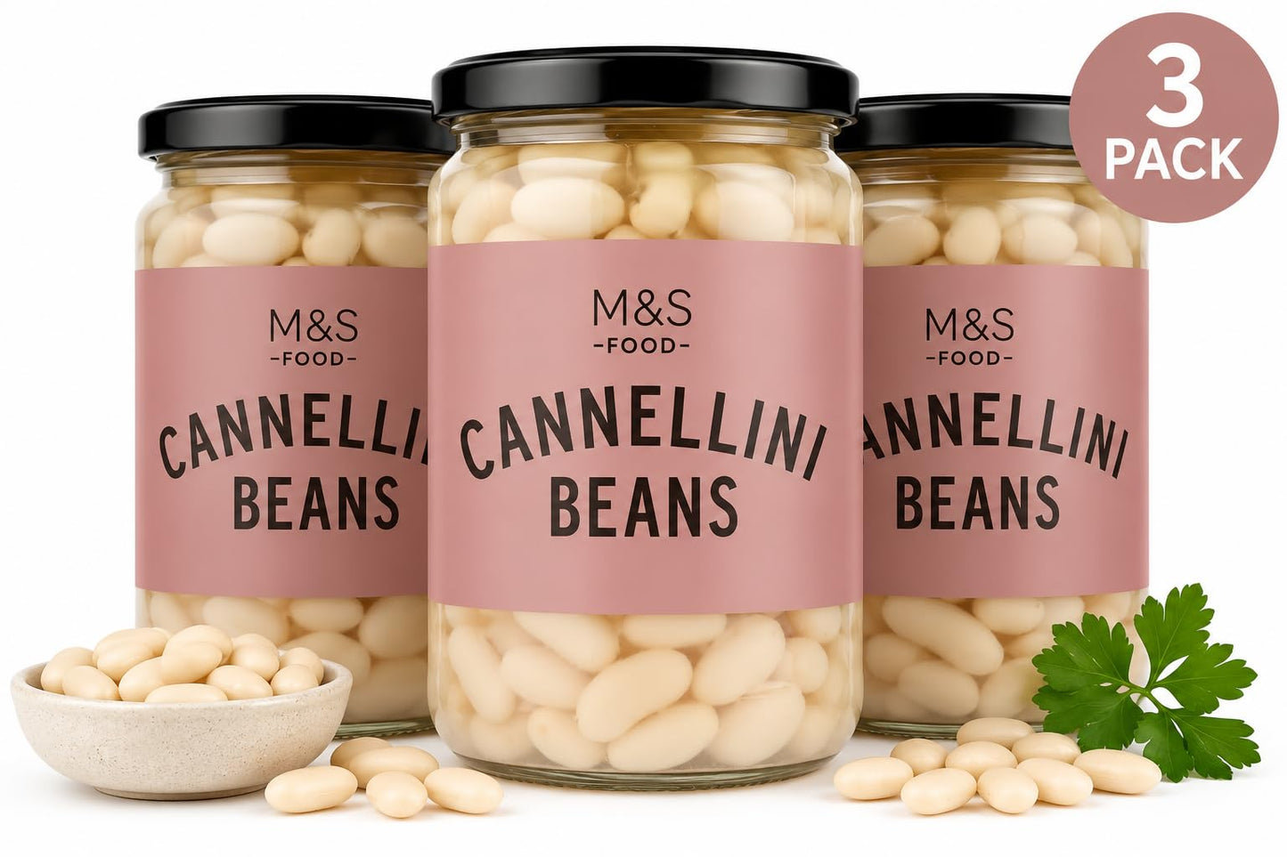M&S Cannellini Beans 430g, Pack of 3