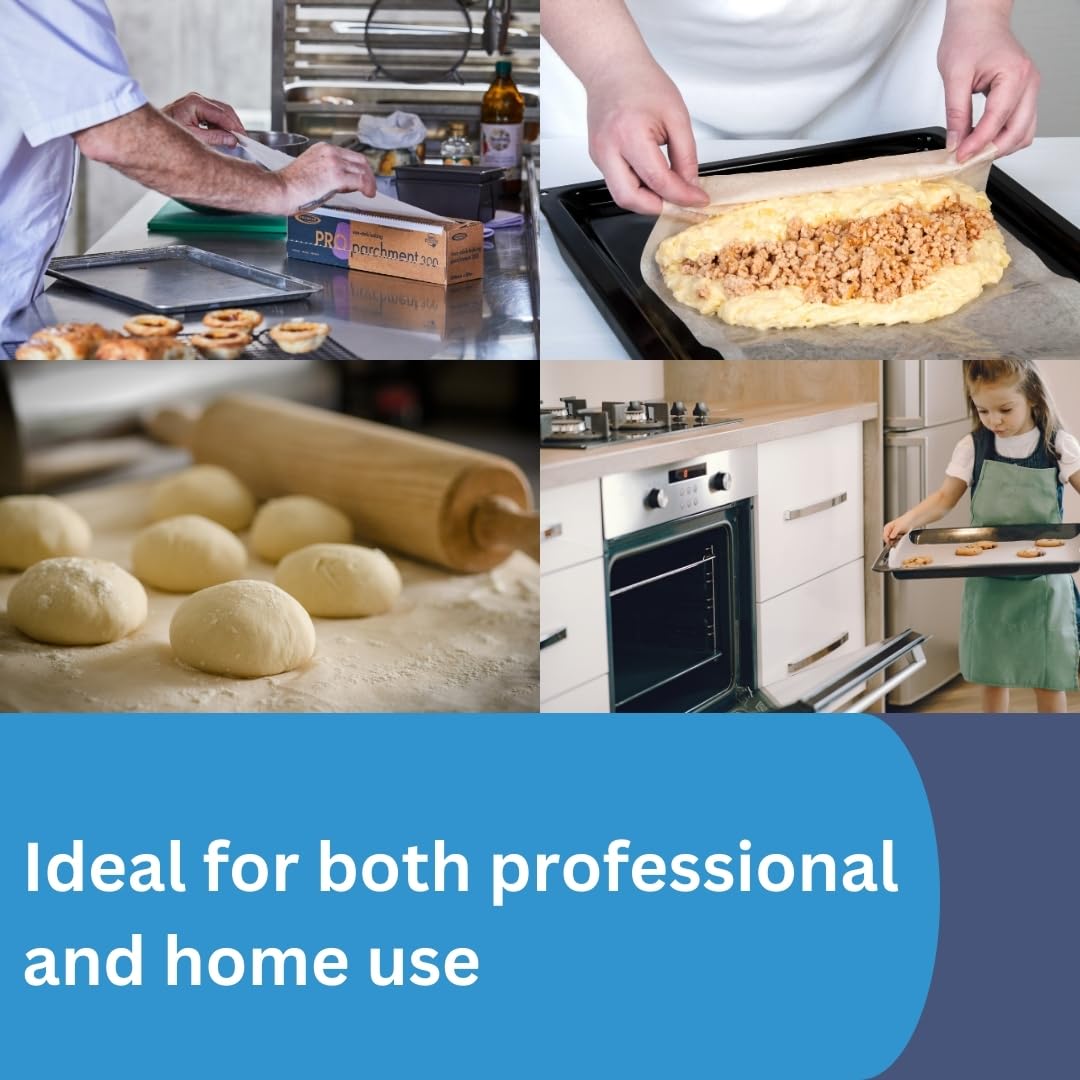 PROWRAP | Baking Parchment Paper Ideal for Home & Professional Catering Kitchen | Grease Free - Non Stick | Extra Wide 450mm x 50m | Single Roll