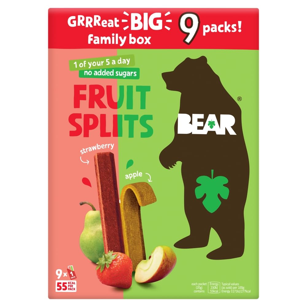 Bear Fruit Splits Family Pack 9 x 20g