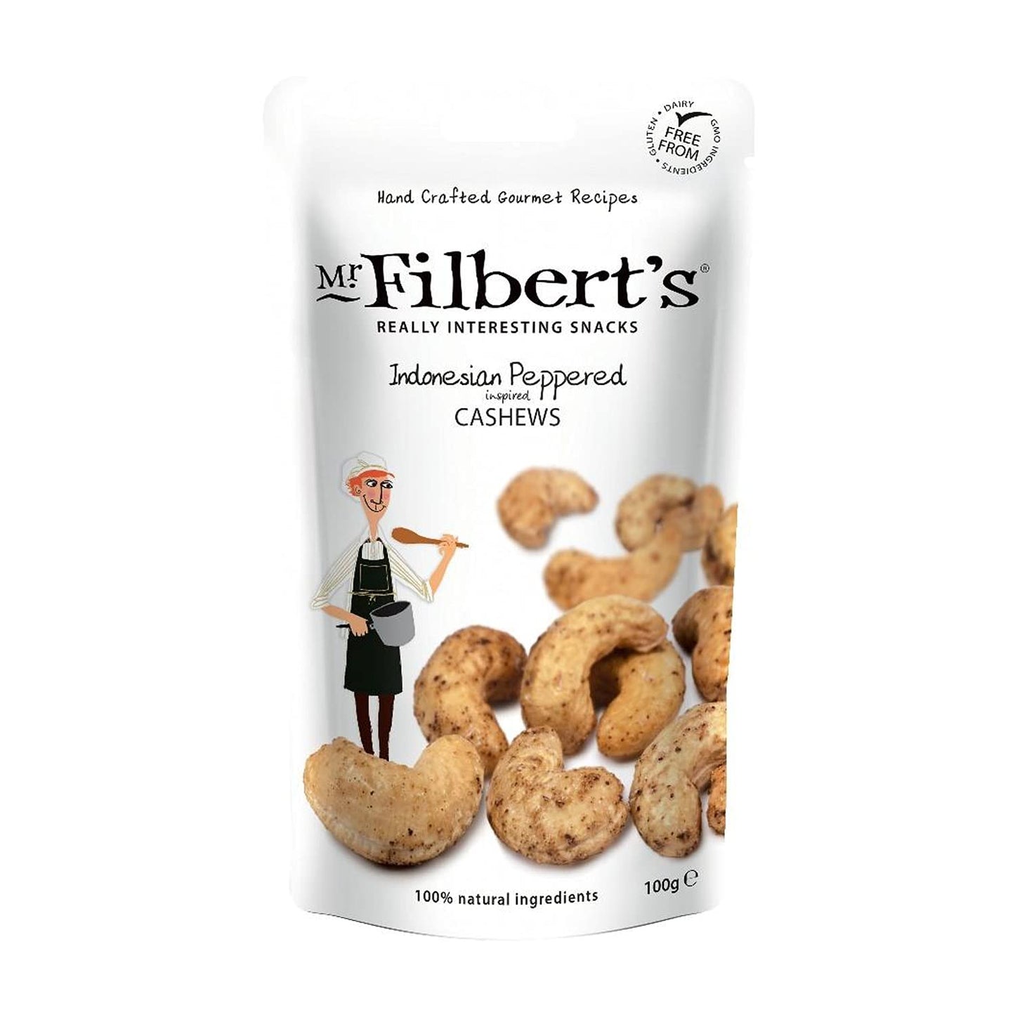 Mr Filberts Pepper Cashews, 100g