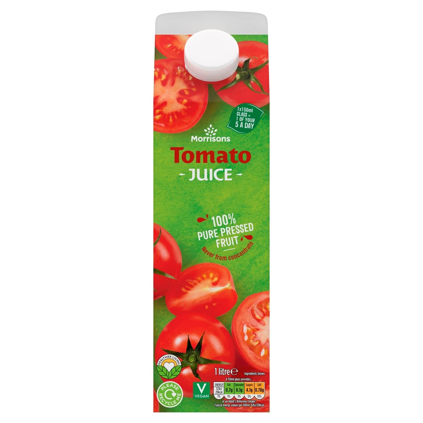 Morrisons Tomato Juice Not from Concentrate 1L,, 1 x 1 ml