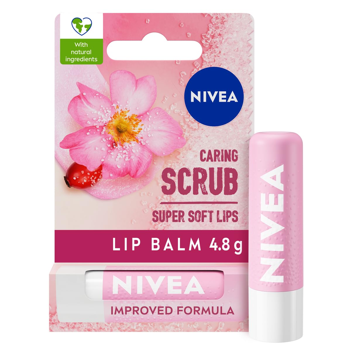 NIVEA Lip Scrub Balm with Rosehip Oil, 5g