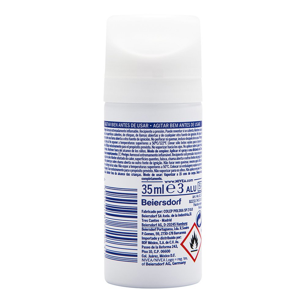 Nivea Deodorant Spray Invisible Black & White, 35 ml
