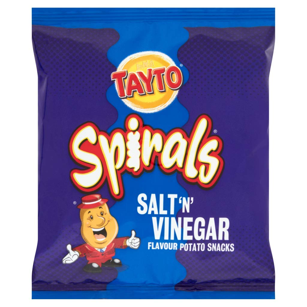 Tayto Spirals Salt n' Vinegar Flavour Potato Snacks, 25g