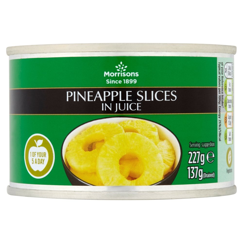 Morrisons Pineapple Slices in Juice, 227g