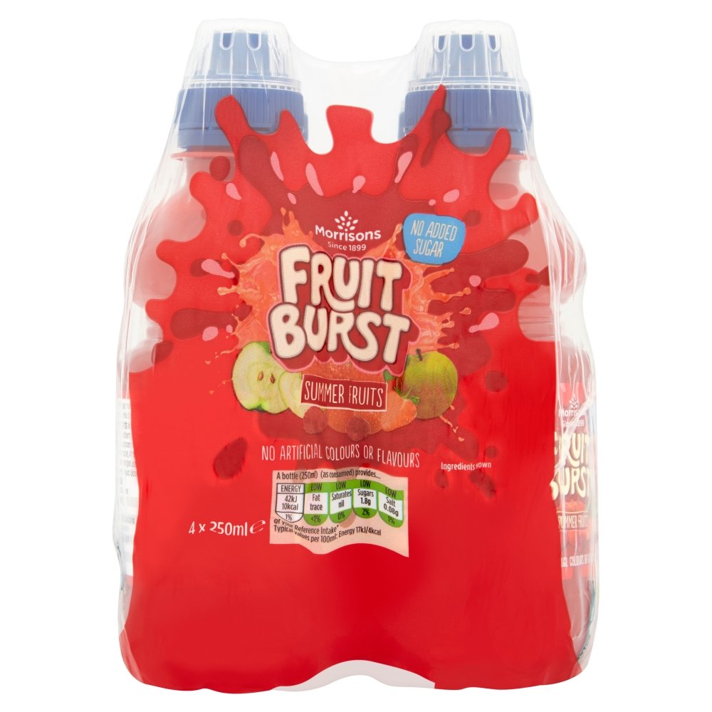 Morrisons Fruit Burst Summer Fruits Juice, 4 x 250ml