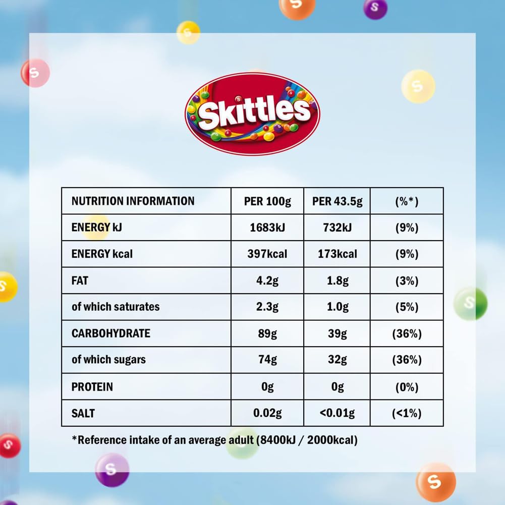 Skittles Sweets Bag, Fruit Flavoured, 1Kg, Vegan, Bulk Sweets Bag, Ideal for gift, snacks and sharing