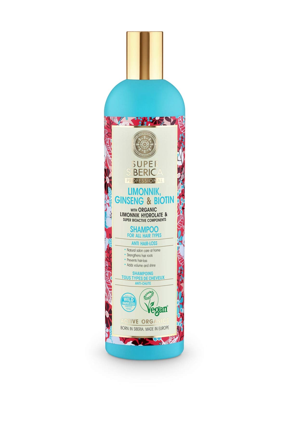 Natura Siberica Super Limonnik, ginseng & biotin. Shampoo for All Hair Types, 400 ml, 0883E