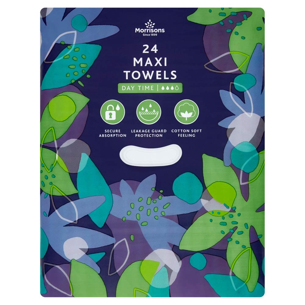 Morrisons 24 Maxi Towels Daytime Comfort