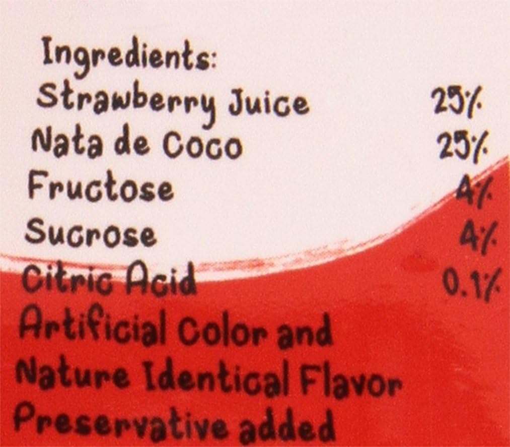Mogu Mogu Strawberry Flavour Drink with NATA de Coco - 6 x 320ml