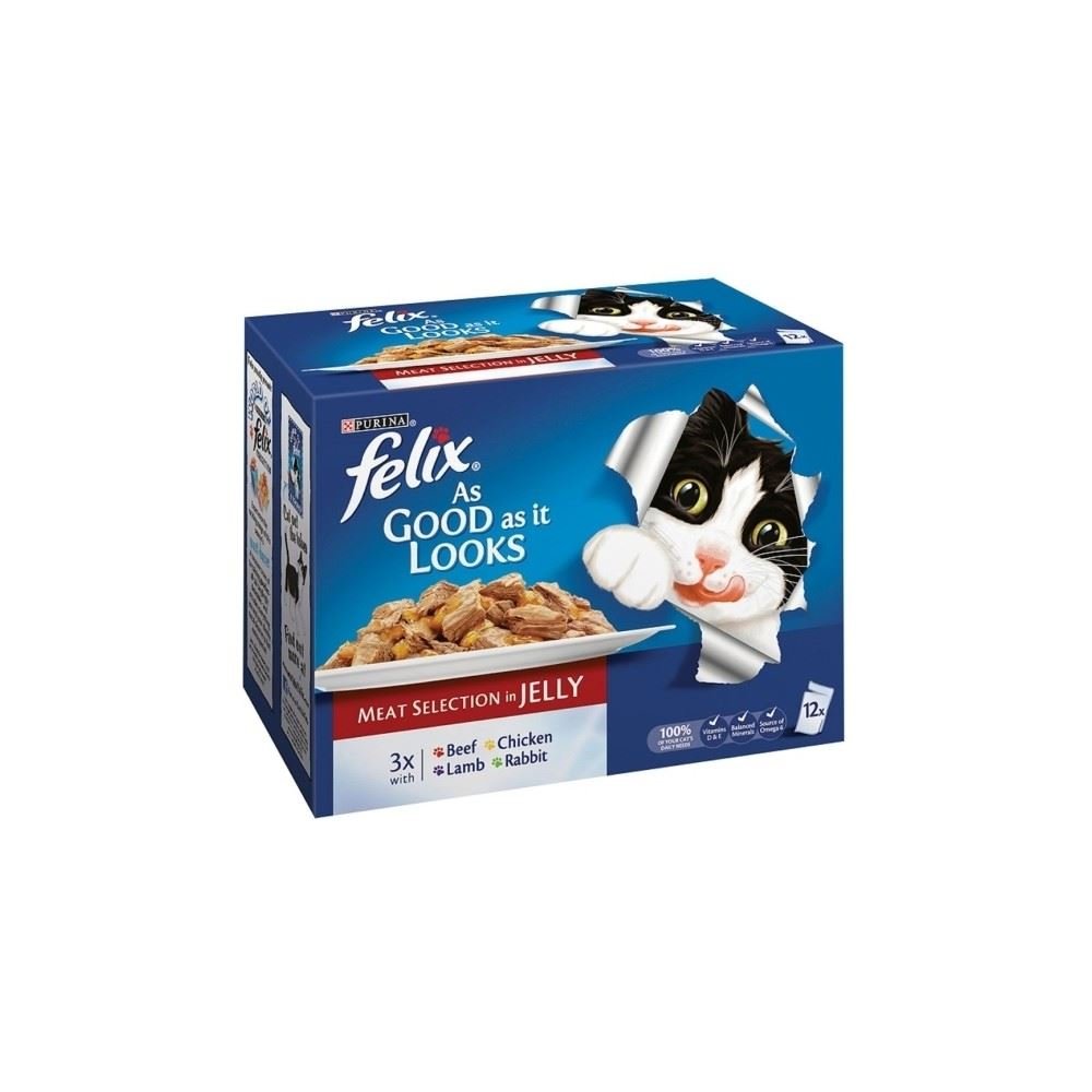 FELIX FELIX AS GOOD AS IT LOOKS, 100g X12 MEAT