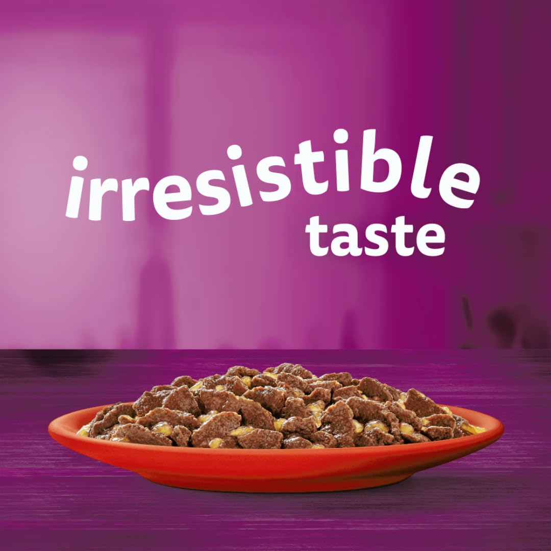 whiskas 1+ Meaty Meals Adult Wet Cat Food Pouches in Jelly 12 x 85g
