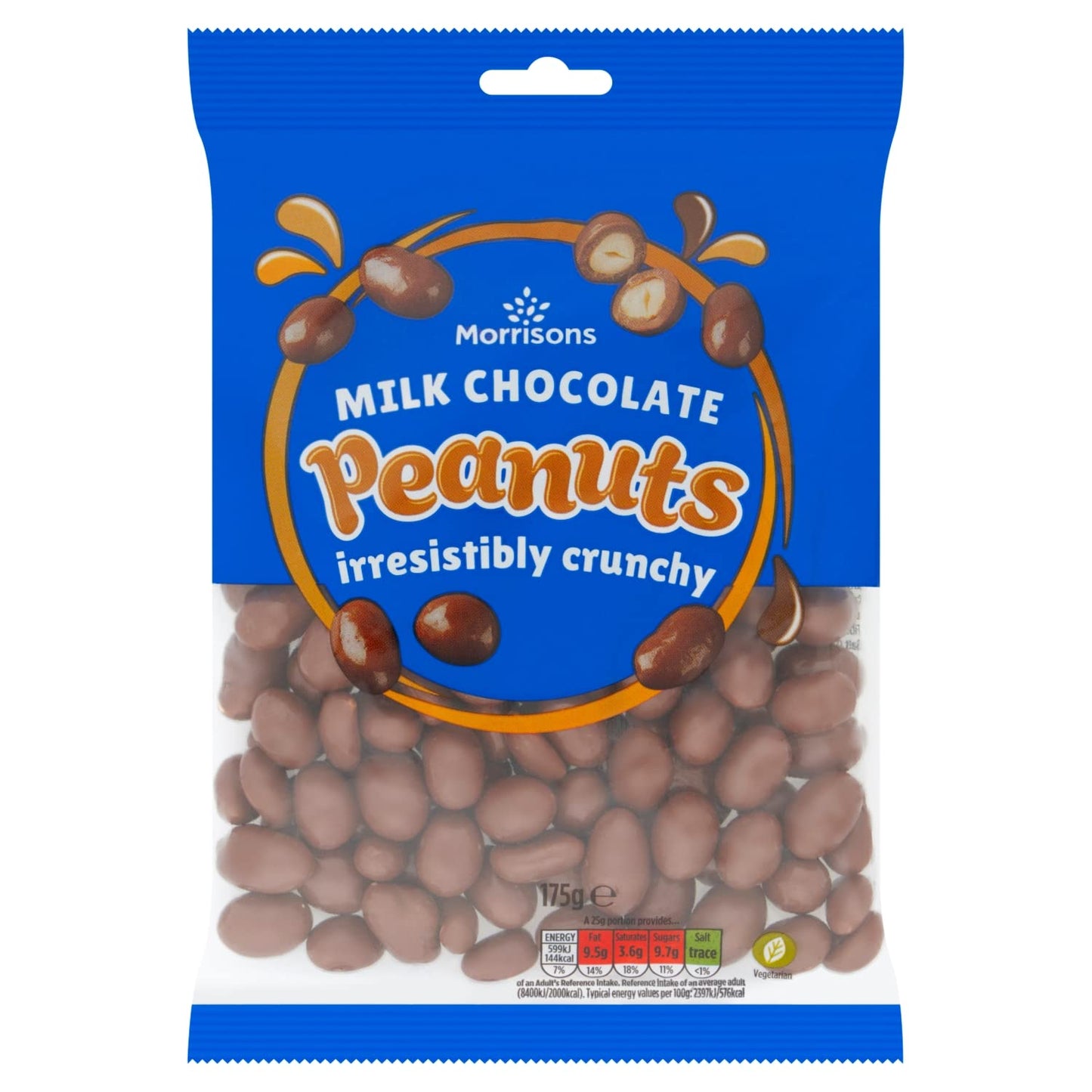 Morrisons Milk Chocolate Peanuts, 175g