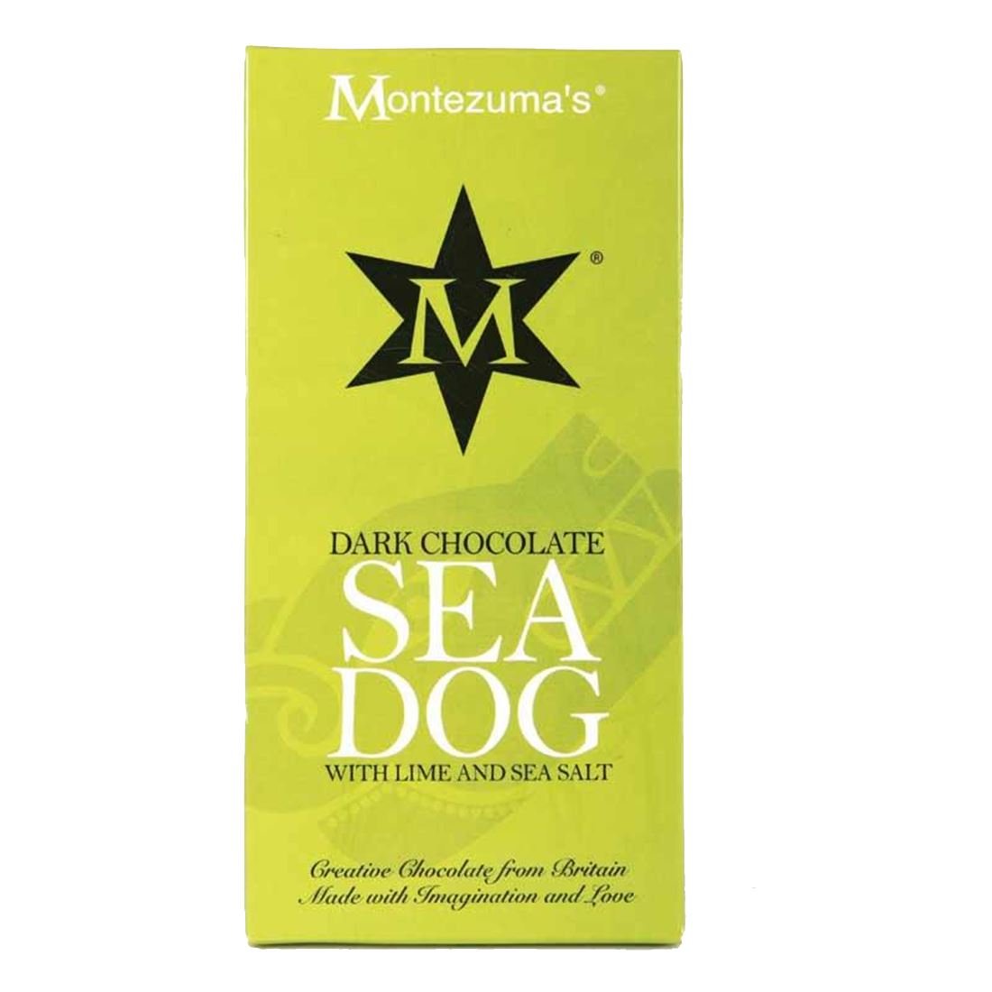 Montezuma's Sea Dog - Lime & Sea Salt Dark Chocolate 90g