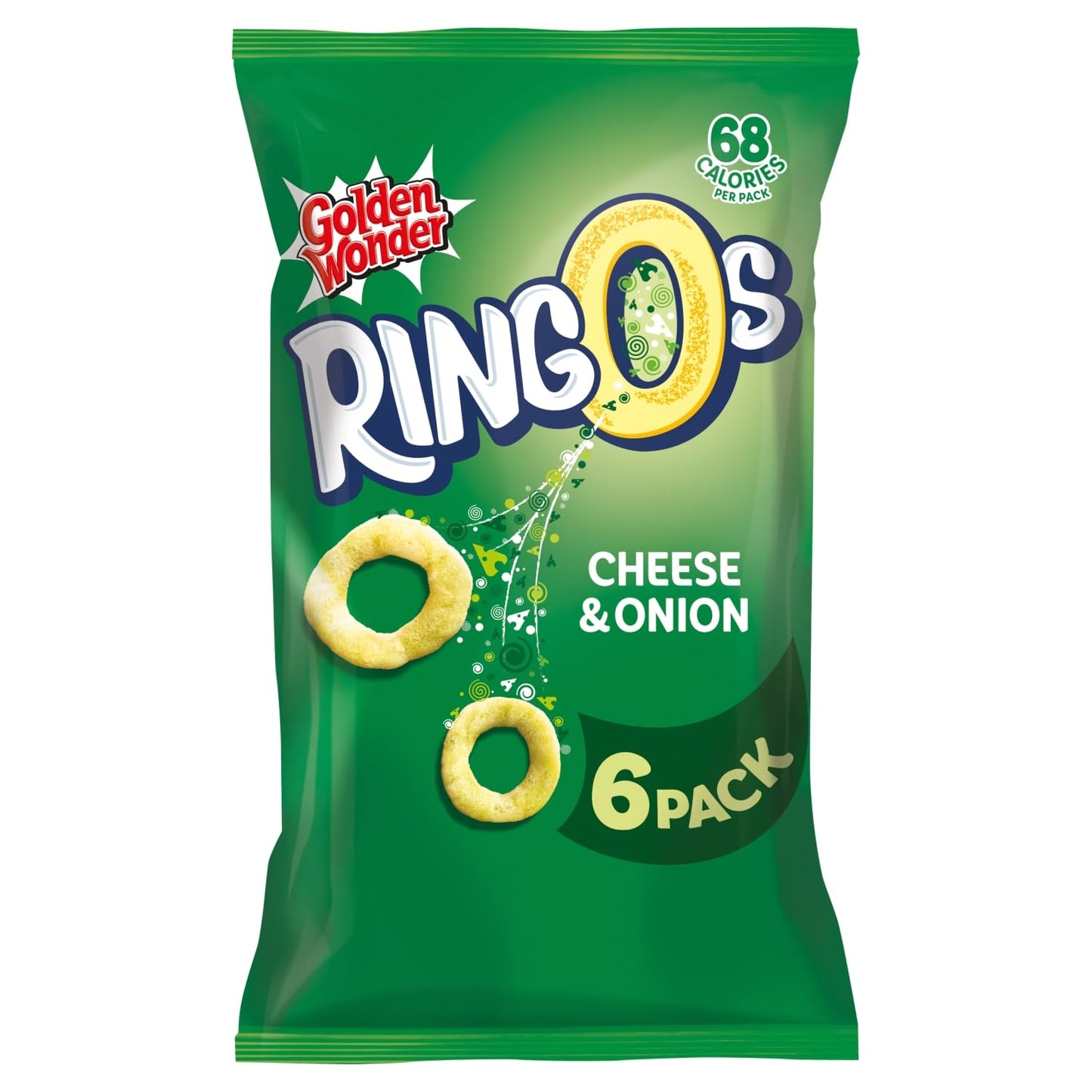 Golden Wonder Ringos Cheese & Onion, 6 x 12.5g