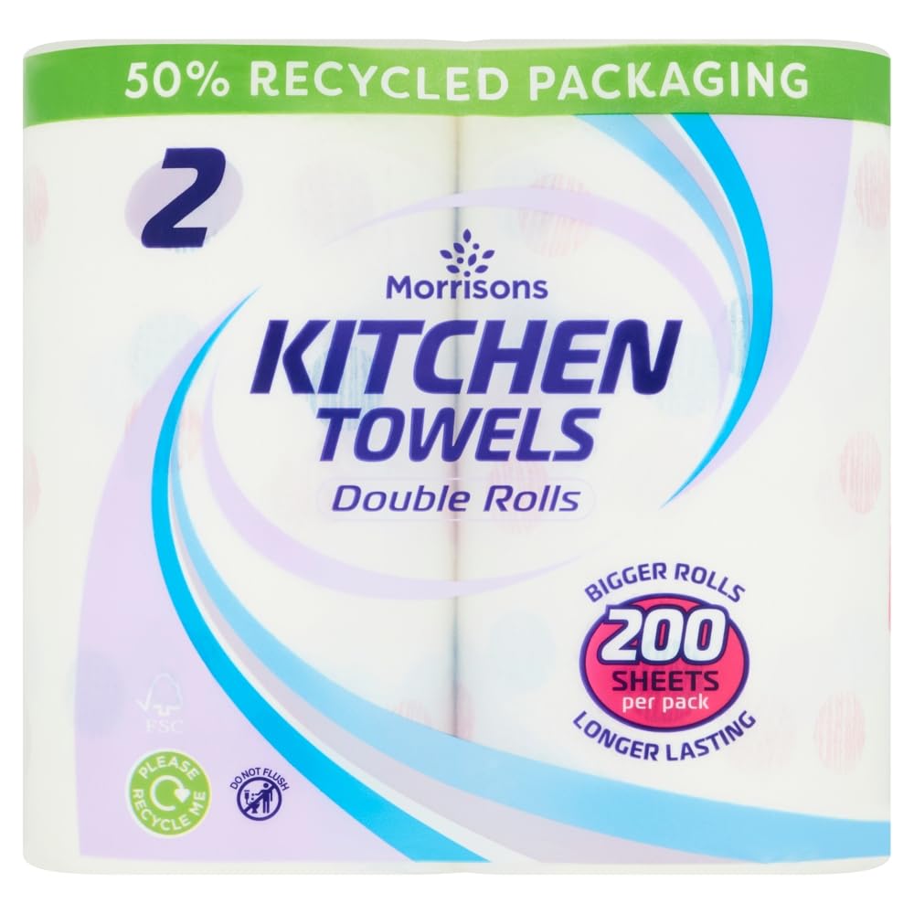 Morrisons Decorated Kitchen Towel 2 Roll