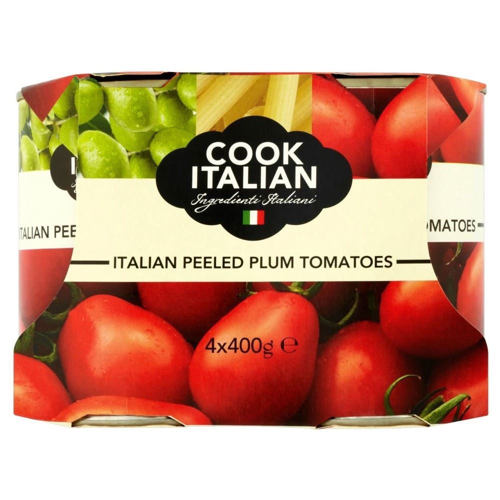 Cook Italian Peeled Plum Tomatoes (4x400g)