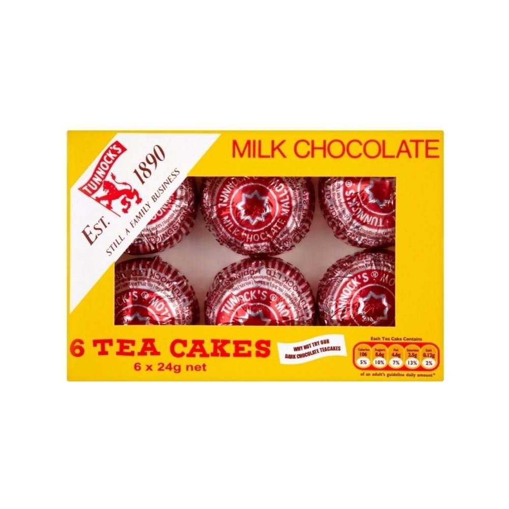 Tunnock's Milk Chocolate Teacakes (6 per Pack - 144g)