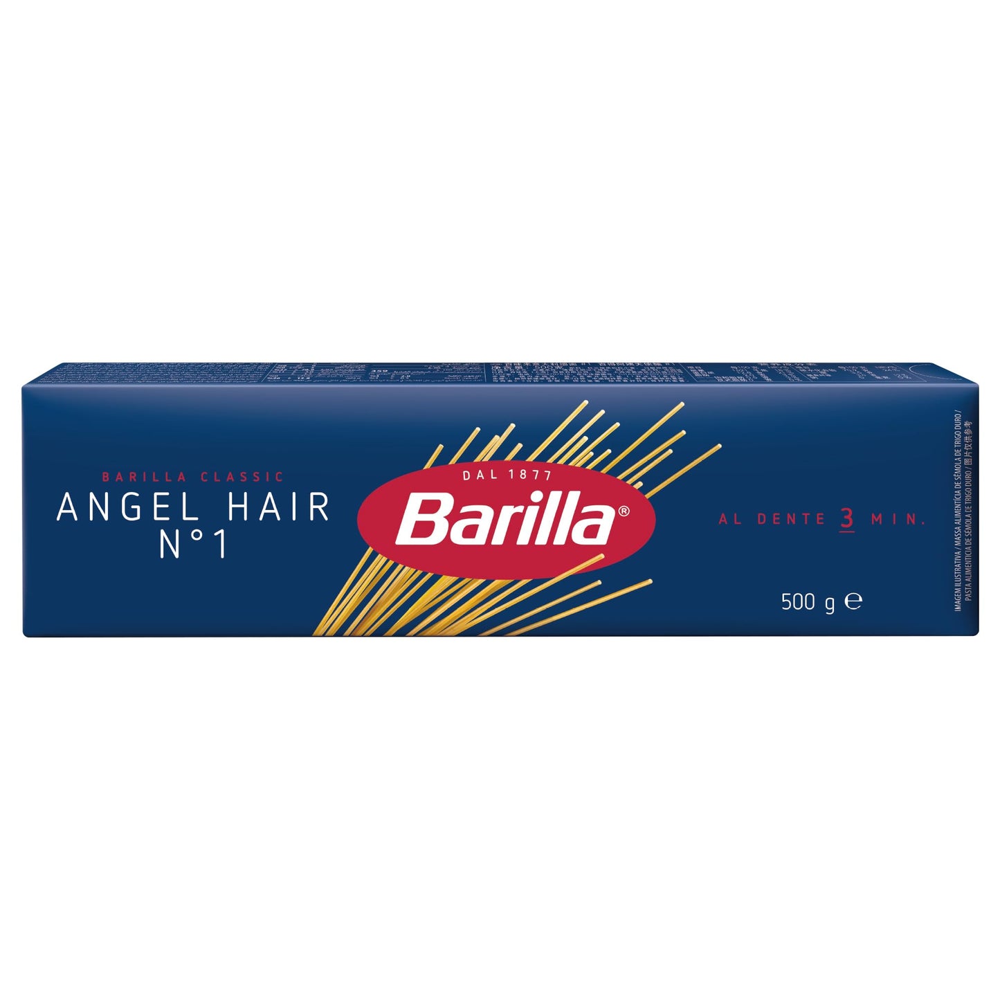 BARILLA Classics Capellini N. 1 500 Grams 3 Minutes Cooking Pasta Made In Italy