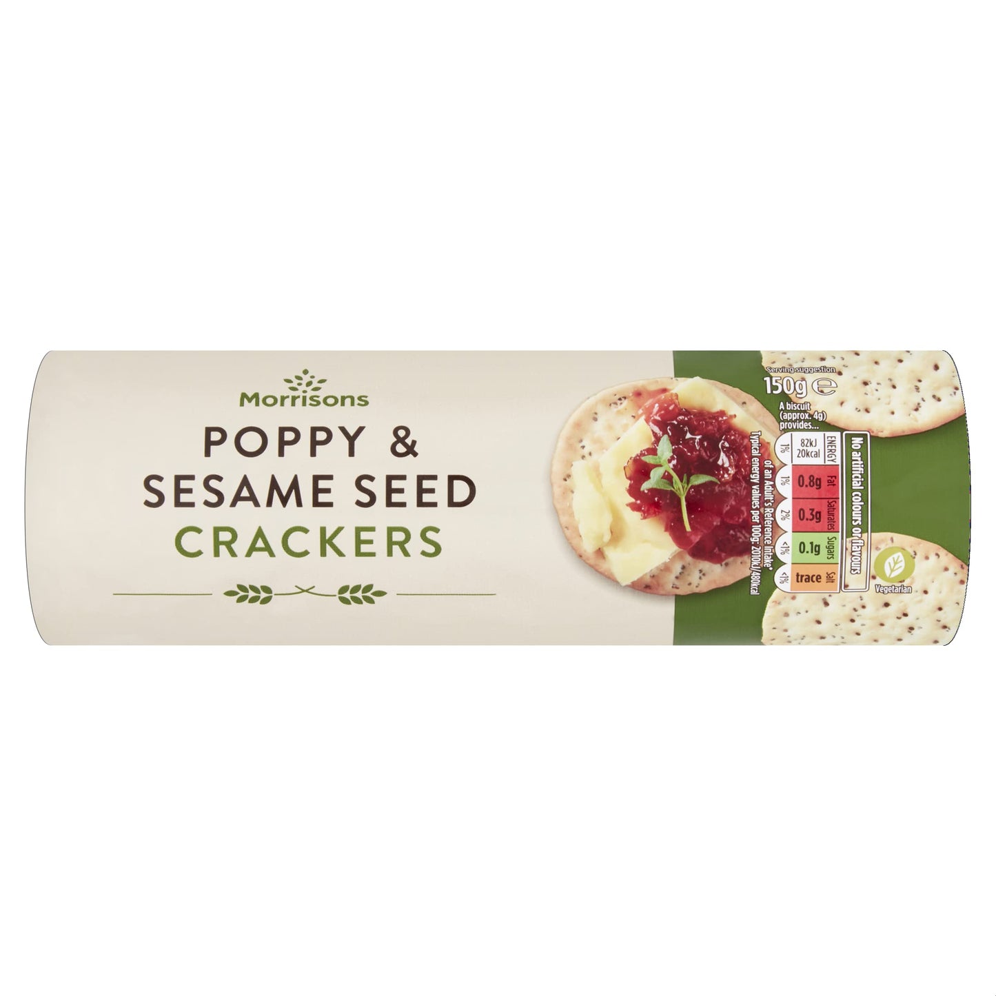 Morrisons Poppy and Sesame Seed Crackers, 150g