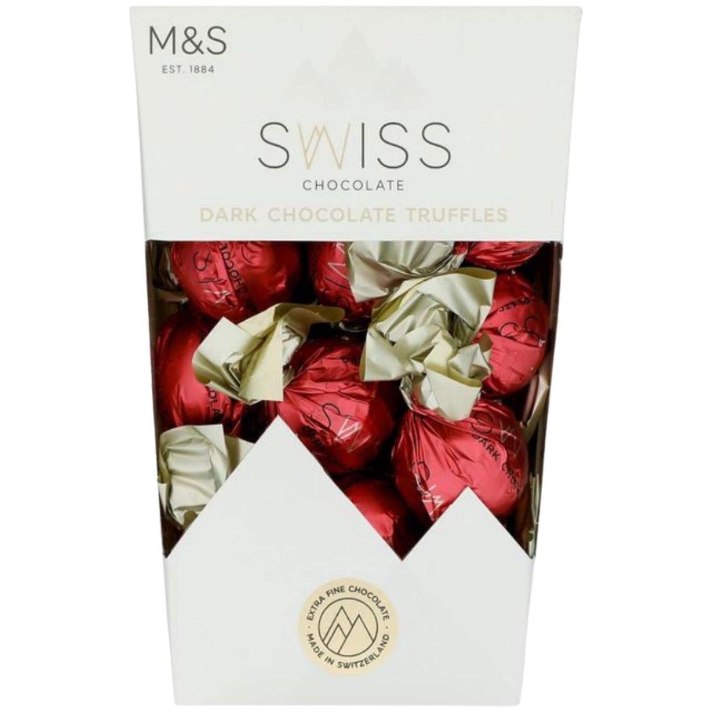 Marks and Spencer M&S Swiss Milk Chocolate Truffles Chocolate Box 205g Bundled with M&S Swiss Dark Chocolate Truffles Box of Chocolate 205g Chocolate Gifts