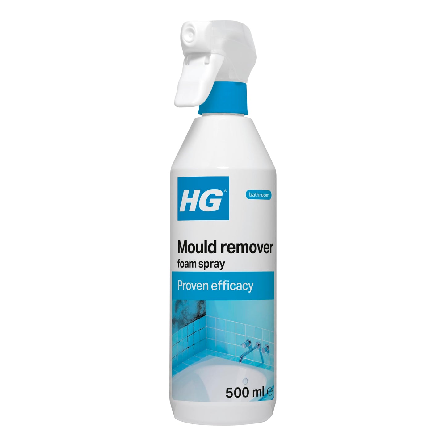 HG Mould Remover Foam Spray, Black Mould & Mildew Cleaner, Removes Stains – 500ml