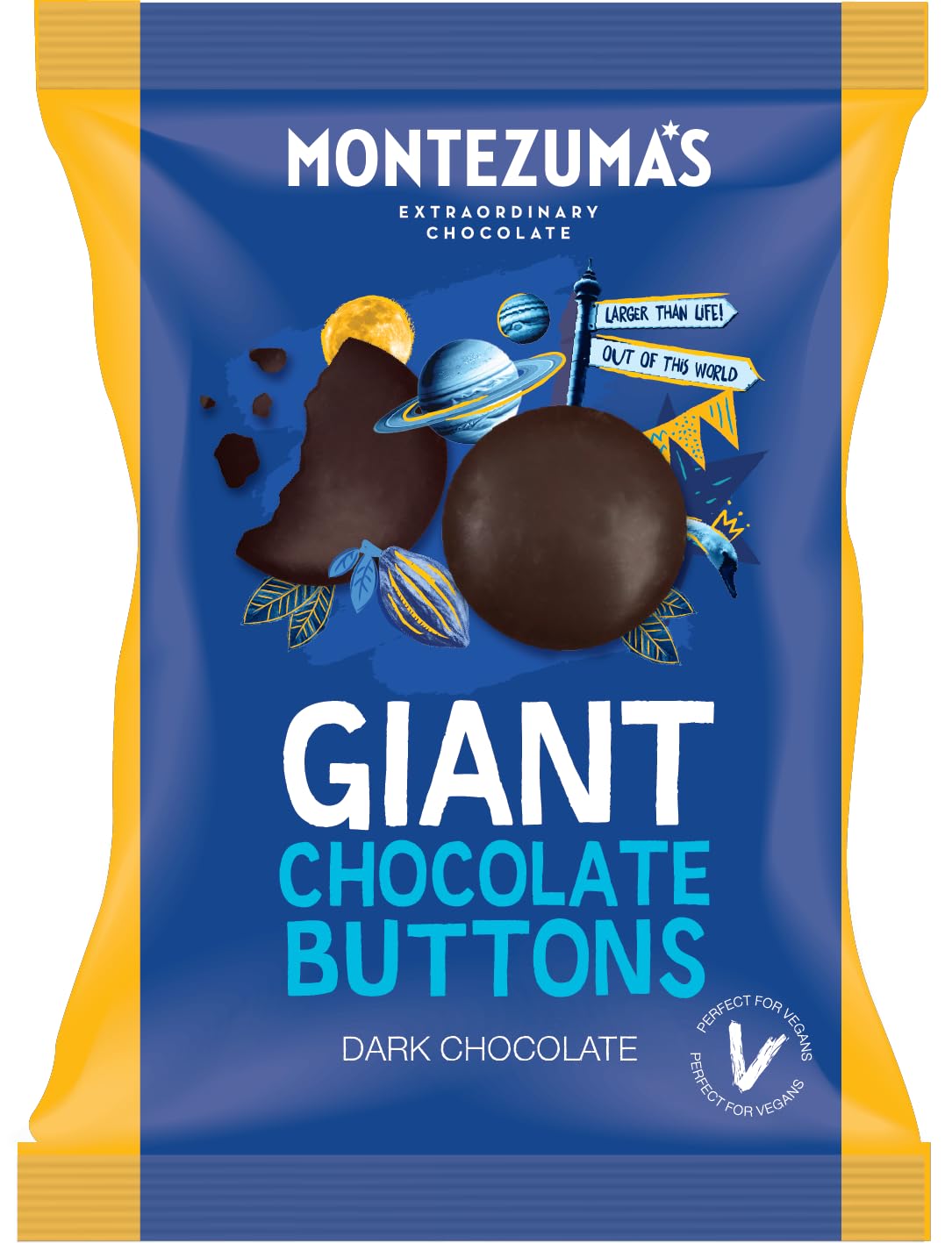 Montezuma's Giant Dark Chocolate Buttons 120g