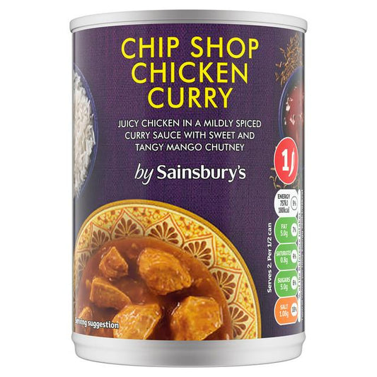 Sainsbury's Tinned Chip Shop Curry Chicken  392g