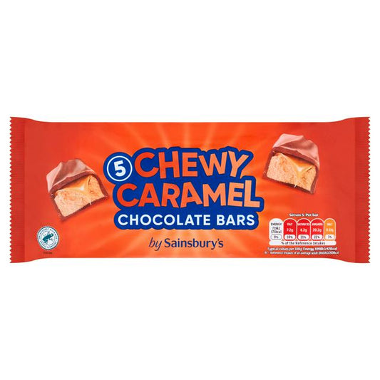 Sainsbury's Chewy Caramel Chocolate Bars 5 x 36g