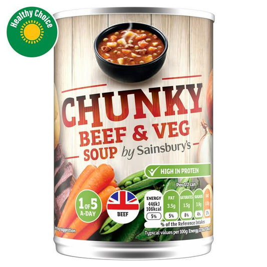 Sainsbury's Chunky Beef & Vegetable Soup 400g