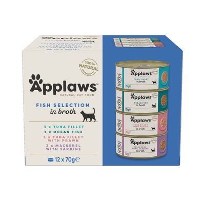 Applaws Cat Food Tin Multipack Fish Selection 12 x 70g (840g)