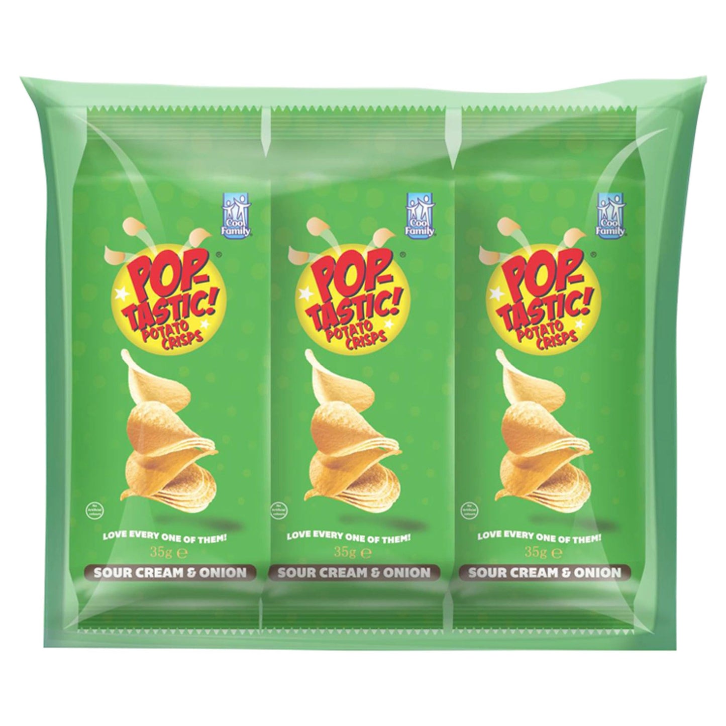 Pop-Tastic! Potato Crisps Sour Cream & Onion 35g