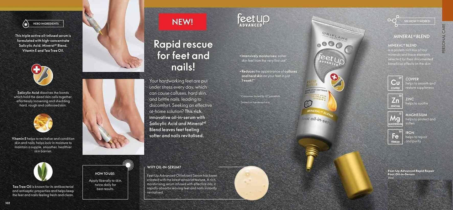 Oriflame Advanced Rapid Repair Foot Oil-in-Serum 30ml