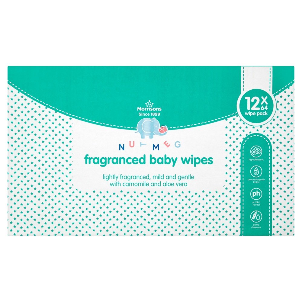 Morrisons Nutmeg Baby Fragranced Wipes, 12x64 Wipes