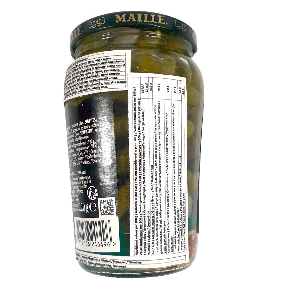Mall mini cucumber gherkin extra fine 400 grams