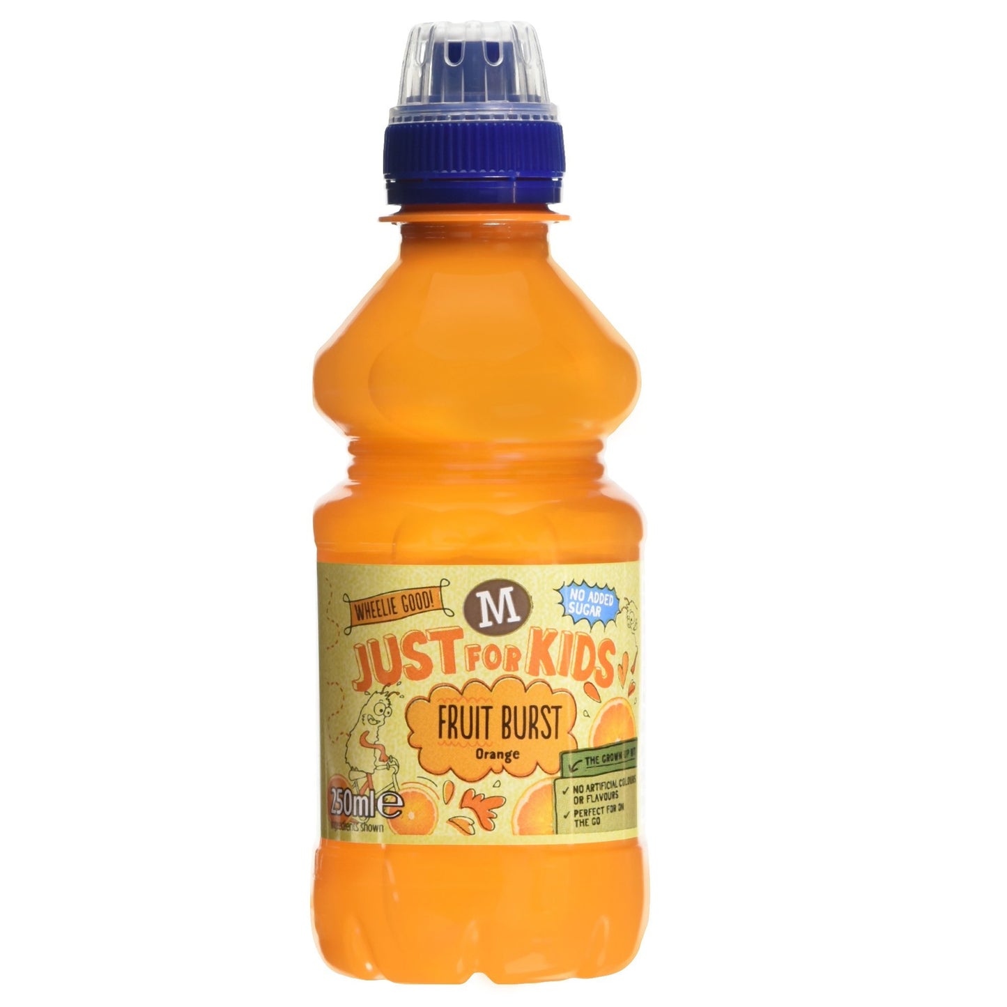 Morrisons No Added Sugar Fruit Burst Orange, 4 x 250ml