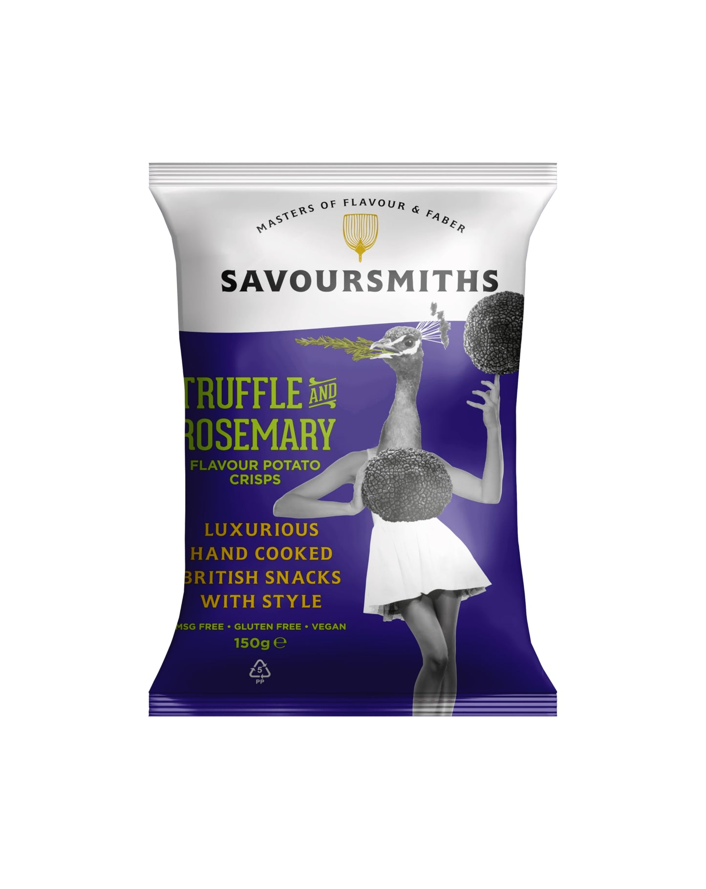 Savoursmiths Truffle and Rosemary Potato Crisps, 150 g
