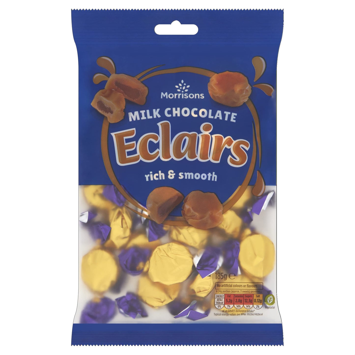 Morrisons Milk Chocolate Eclairs, 185g