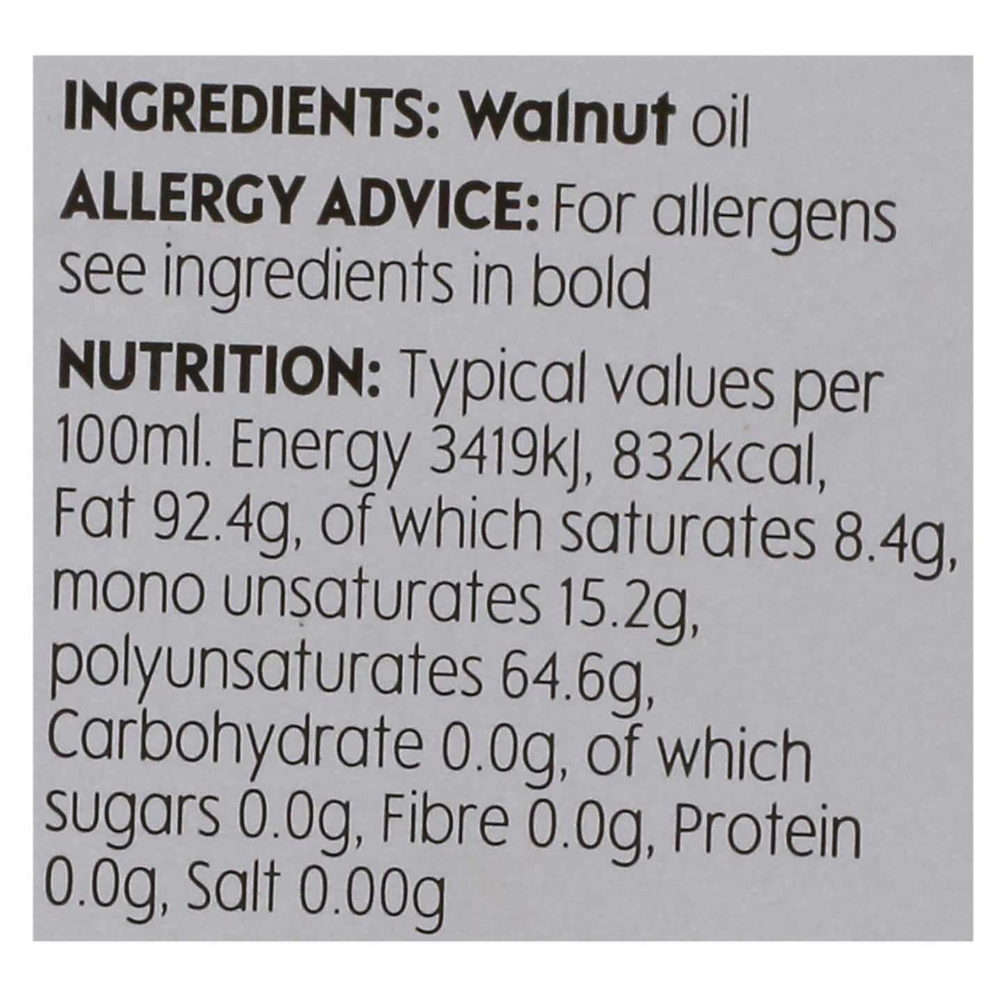Walnut Oil Waitrose 250ml