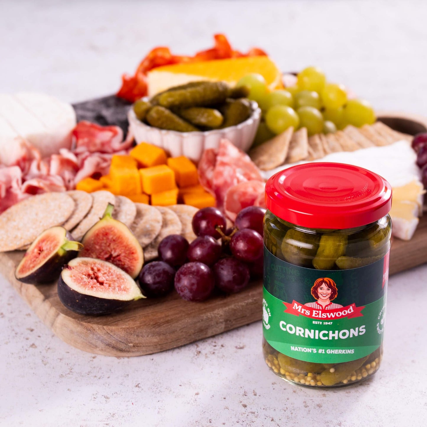 Mrs Elswood Cornichons 215g