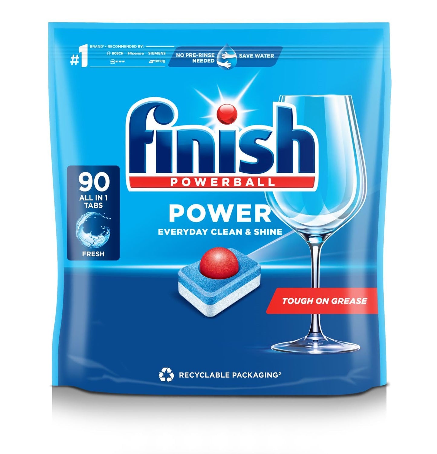 Finish Powerball All in 1 Max Lemon Dishwasher Mega Value