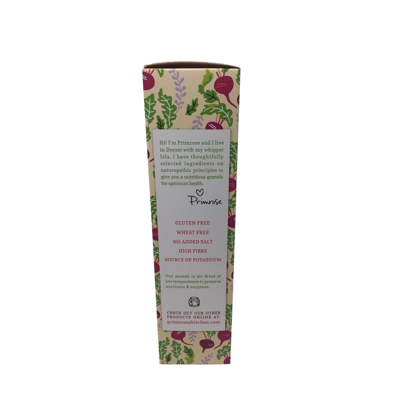 Primrose's Kitchen Raw Beetroot and Ginger Muesli, 400 g