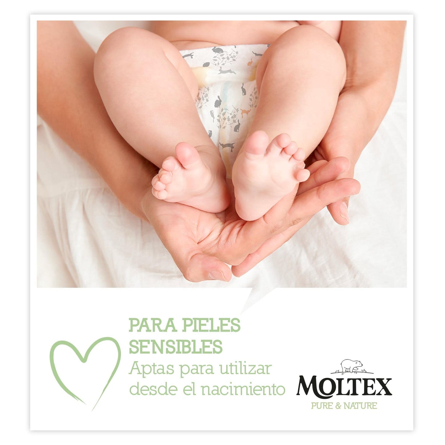 Moltex Pure & Nature Baby Wipes 60 units