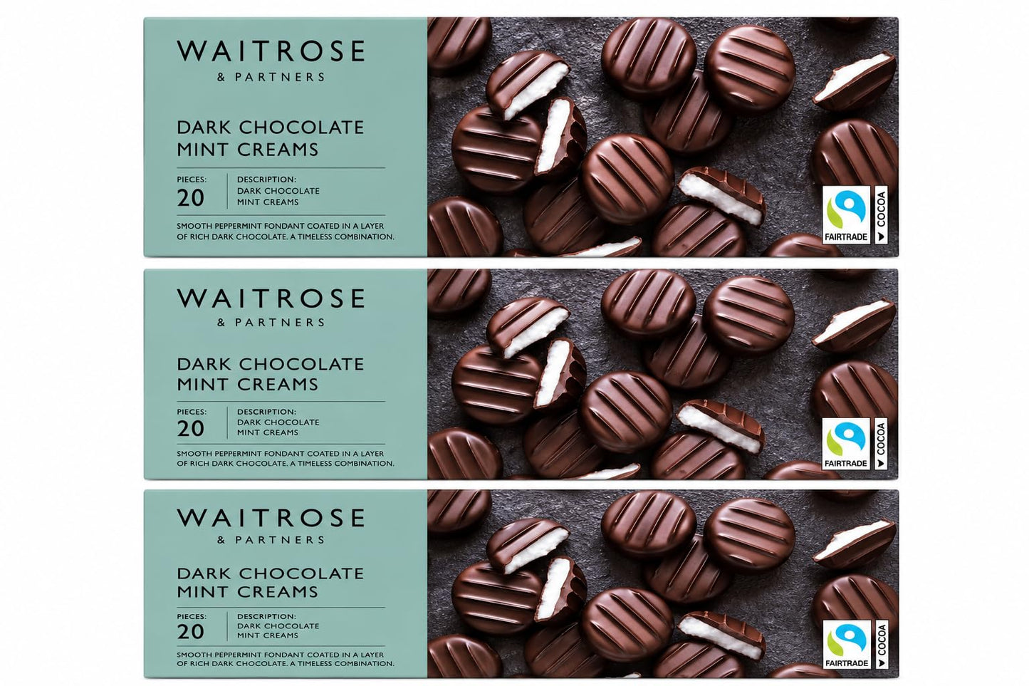 Waitrose Mint Creams 200g, Pack of 3
