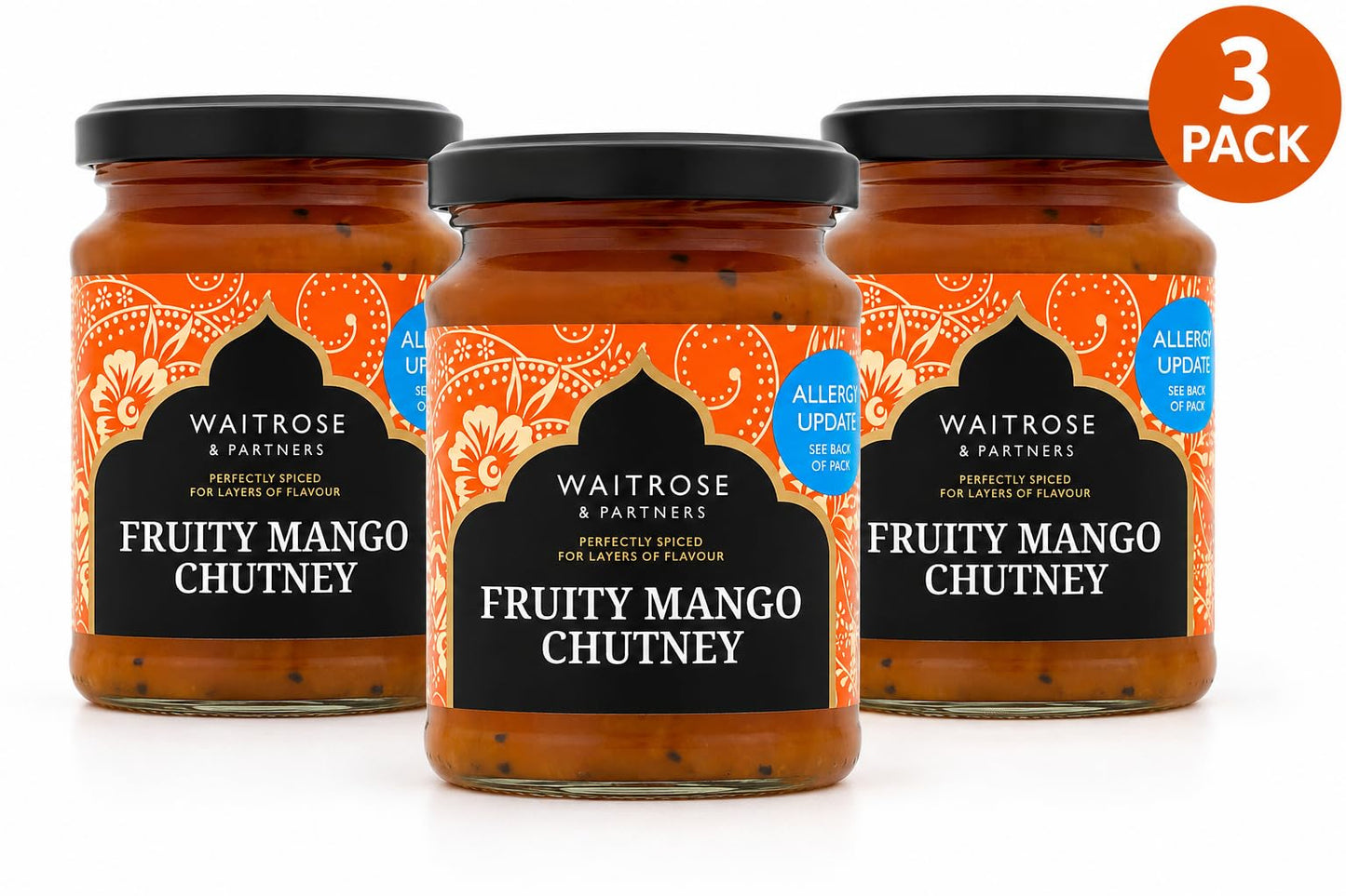 Waitrose Mango Chutney320g, Pack of 3