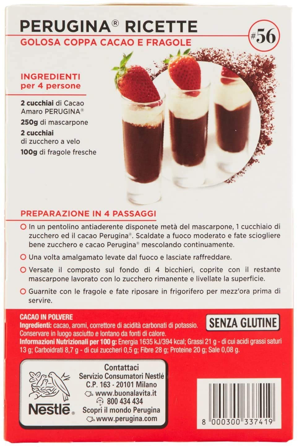 Perugina Cacao Amaro Per Dolci 6 Pezzi Da 250 Grammi