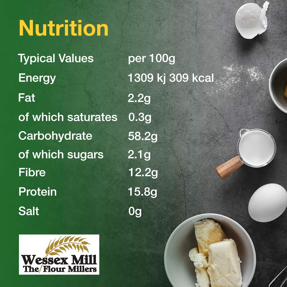 Wessex Mill Wholemeal Bread Flour - Premium Quality Flour for Bread Making, 5 x 1.5 kg