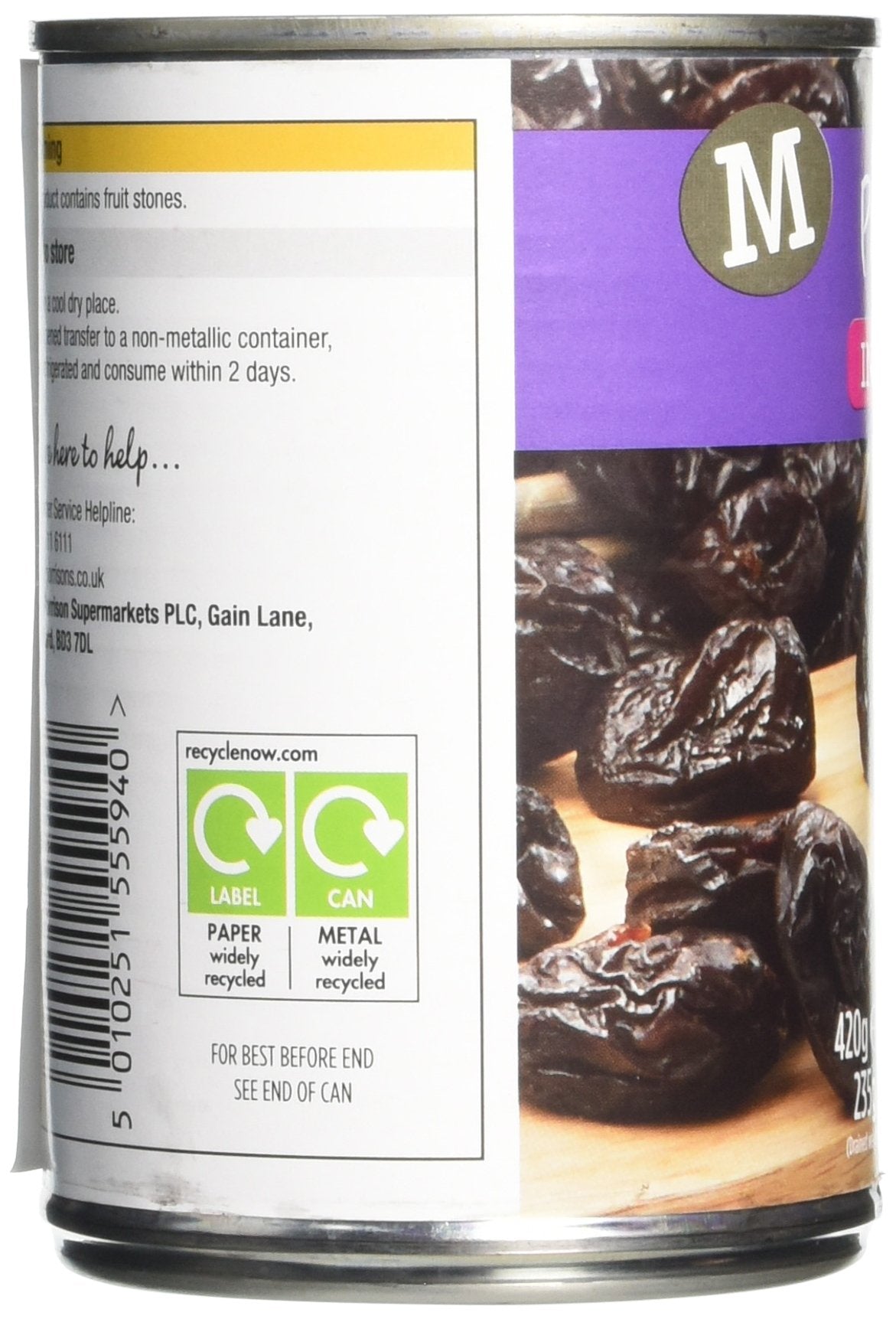 Morrisons Prunes in Syrup 420g