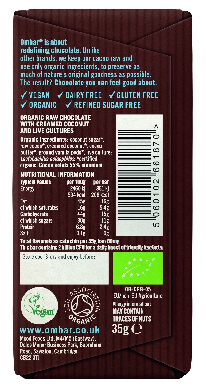 Ombar Coco Mylk Raw Chocolate Bar 35g
